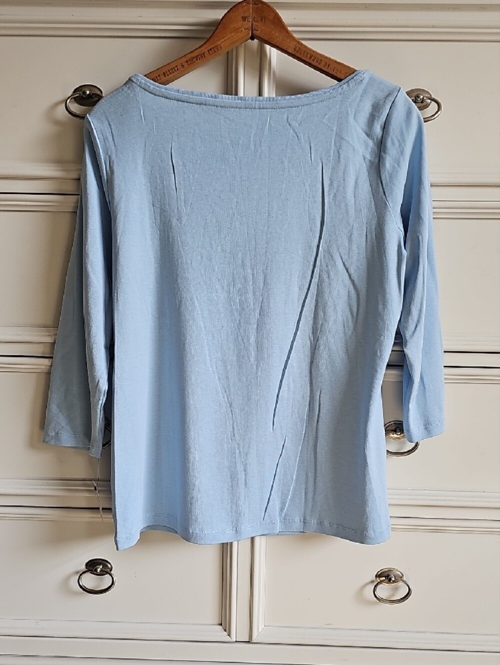 Talbots Sea Salt Boatneck Long Sleeve Tee - Picture 5 of 10
